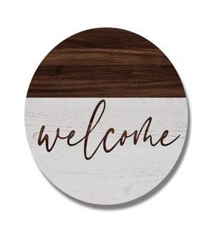 Welcome Stripe Brown Circle